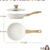 SENSARTE Nonstick Ceramic Frying Pan Skillet with Lid, 9.5 I...