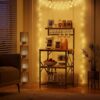Furologee Kitchen Bakers Rack with Power Outlet, Microwave O...