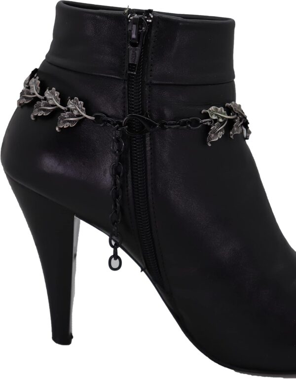 Women Western Fashion Boot Bracelet Dark Silver Metal Chain ...