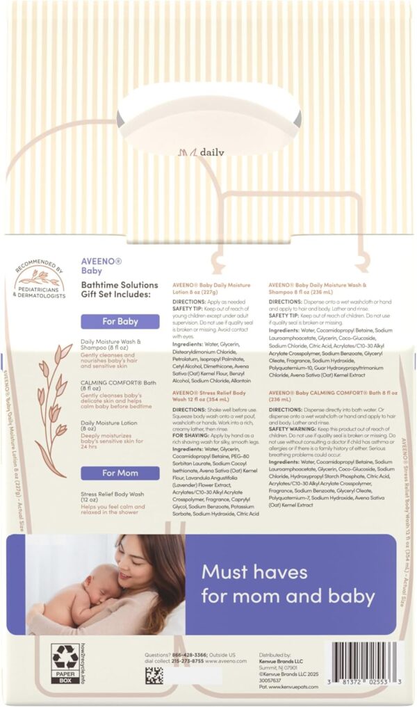 Aveeno Baby Bathtime Solutions Mommy & Me Gift Set, Baby Was...
