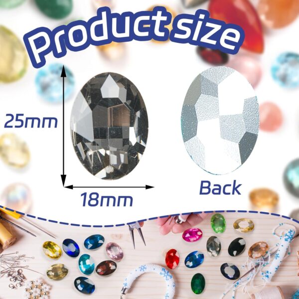 Gray Glass Rhinestones, 50Pcs Flat Back Rhinestones Bulk, 18...