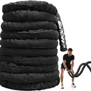 Battle Ropes Black Workout Rope 1 inch Battle Ropes for Home...