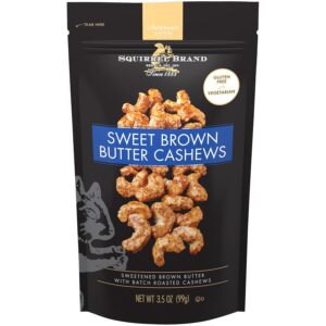 Squirrel Brand Sweet Brown Butter Cashews, 3.5 Ounces Reseal...