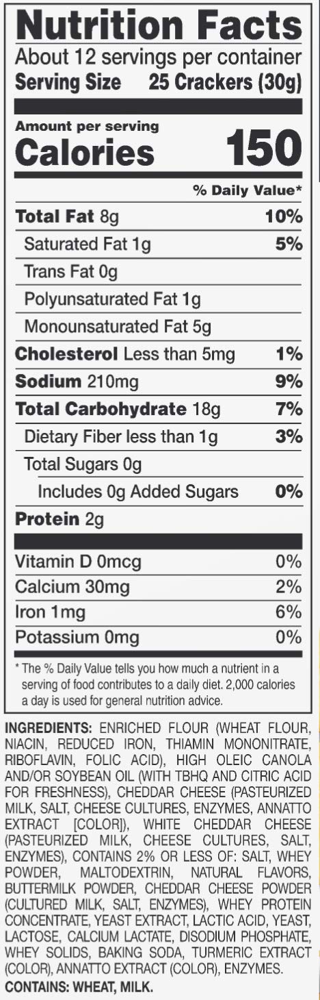 Amazon Brand - Happy Belly White Cheddar Cheese Cracker, 12....