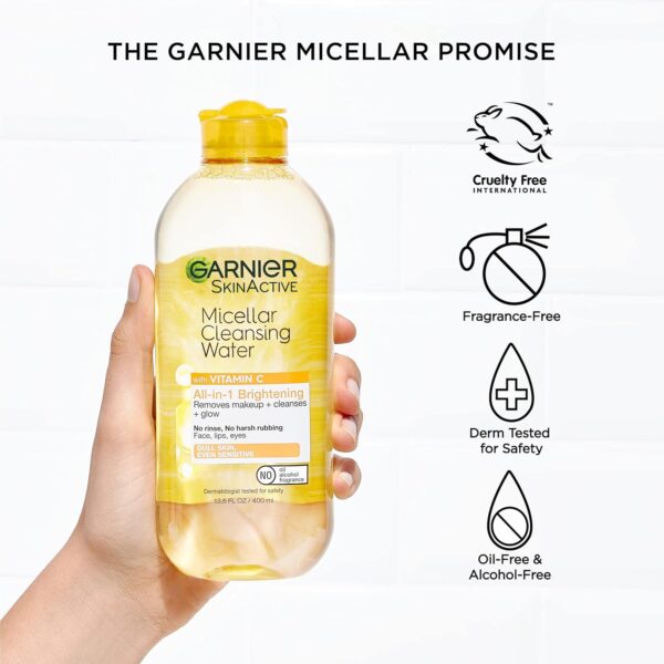 Garnier Micellar Water with Vitamin C, Facial Cleanser & Mak...