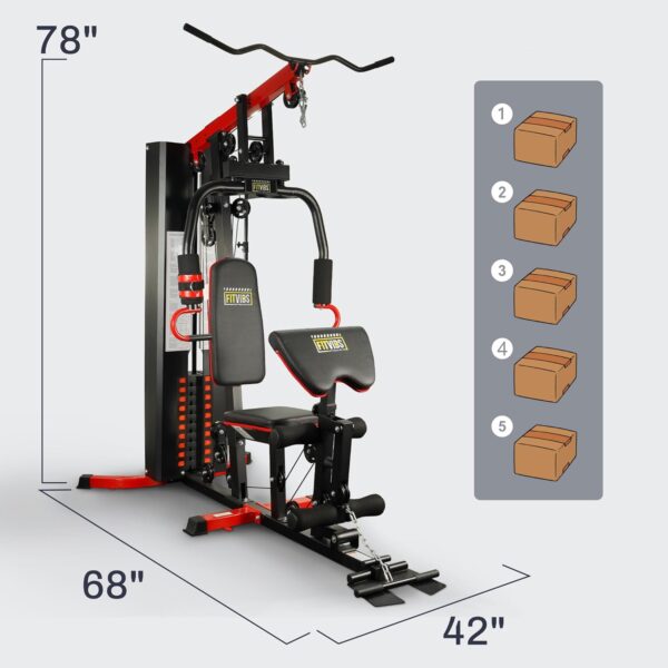 Home Gym, Multifunctional Workout Equipment with Leg Press, ...