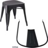 Amazon Basics Metal Dining Chairs, Matte Black, 1 Count (Pac...