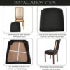 SearchI Waterproof PU Leather Seat Covers for Dining Chairs,...