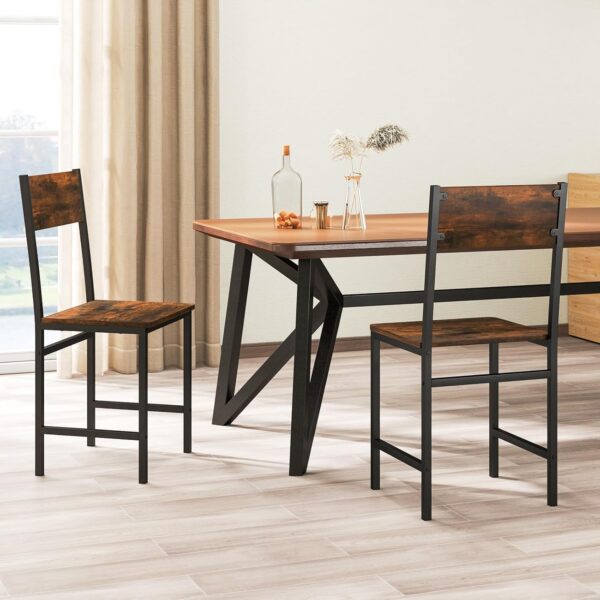 Giantex Dining Chairs Set of 4, Industrial Kitchen Chairs wi...
