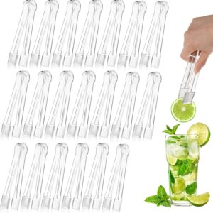 PEASUG 20 PCS Plastic Serving Tongs, Disposable Plastic Tong...