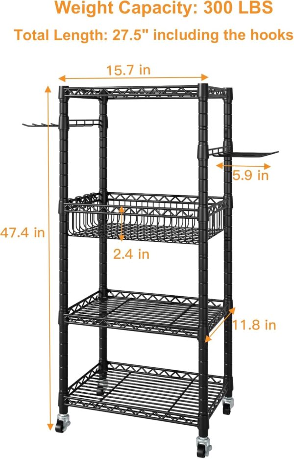 Home Gym Storage, 3 Tiers Workout Equipment Organizer with W...