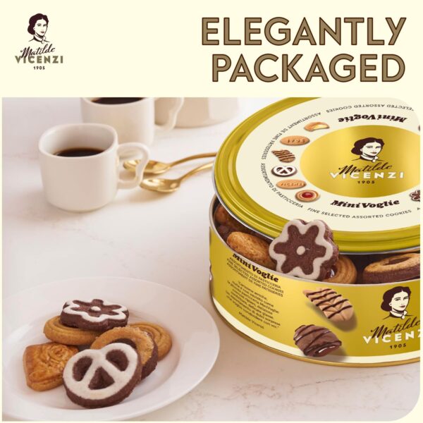 Pasticceria Matilde Vicenzi Minivoglie Butter Cookies Tin, A...