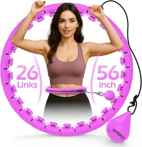 Weighted Hula Circle with 26 Links(56 Inch) for Adults Weigh...