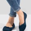 MaxMuxun Women's Flats Shoes Faux Suede Round Toe Ballet Dre...