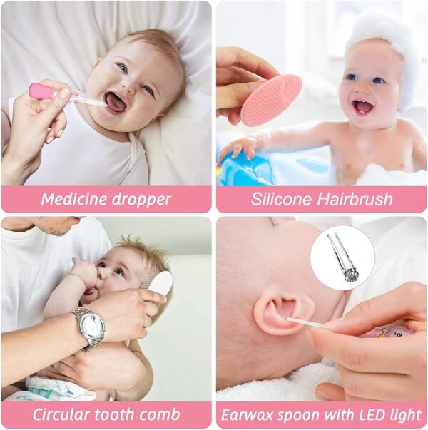 Baby Healthcare and Grooming Kit for Newborn Kids, 24PCS Upg...