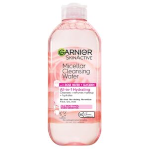 Garnier Micellar Water with Rose Water and Glycerin, Hydrati...