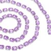 Rhinestone Trim Chain 8x10mm Light Purple Rectangle Decor Ac...