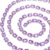 Rhinestone Trim Chain 8x10mm Light Purple Rectangle Decor Ac...