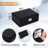 Jewelry Boxes for Women Girls 2 Layers leather Jewelry Organ...
