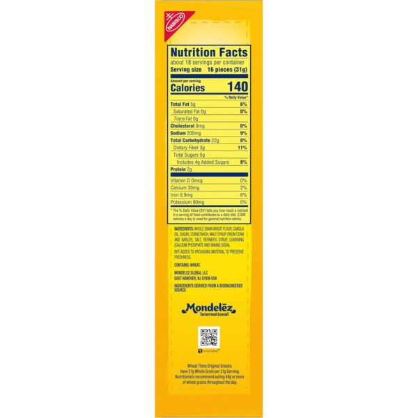Wheat Thins Original Snacks, Whole Grain Wheat Crackers, Sna...
