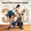 MERACH Exercise Bike, Brake Pad Stationary Bike with Exclusi...