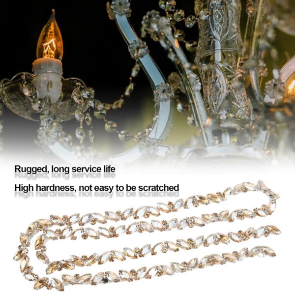 1 Yard Rhinestone Chain, AB Crystal Rhinestone Applique Bead...