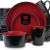 Stone Lain Albie Stoneware 16 Piece Dinnerware Set, Plates a...