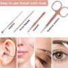 Nail Clippers and Beauty Tool Portable Set, Rose Gold Marten...