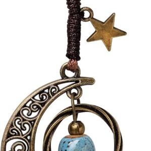 MINACHI Vintage Bohemian Hippie Ceramic Beads Crescent Moon ...