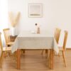 Hiasan 2 Pack Faux Linen Rectangle Tablecloth - Wrinkle and ...