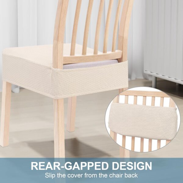 Smiry Stretch Jacquard Seat Covers for Dining Room Chairs Se...