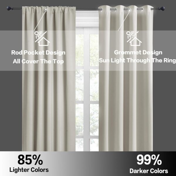 RYB HOME Blackout Curtains for Bedroom, Small Window Shades ...