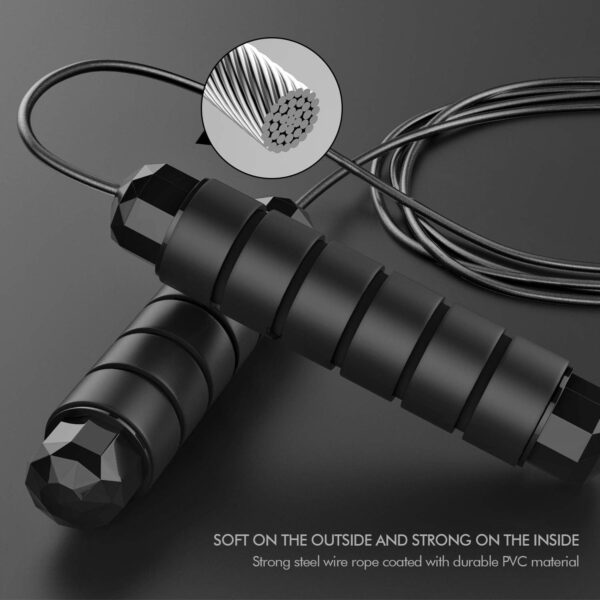 Jump Rope, Tangle-Free Rapid Speed Jumping Rope Cable with B...