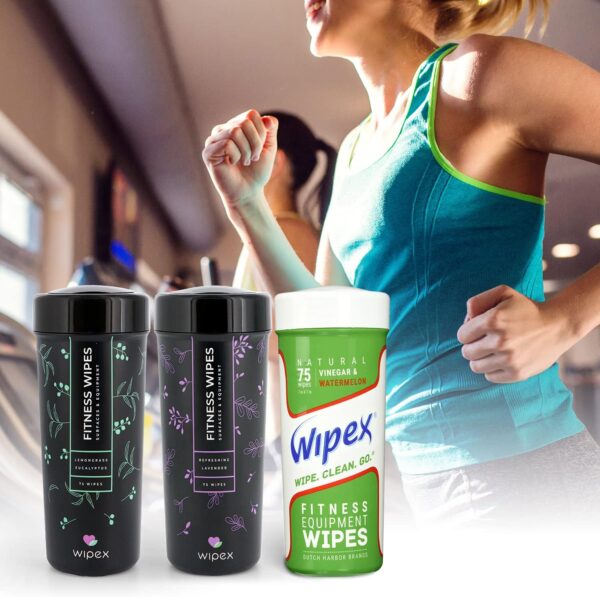 Wipex Yoga Mat Cleaner & Fitness Wipes - Natural Lavender & ...
