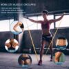 5 Pcs Professional Resistance Bands. Latex-Free, Elastic Ban...