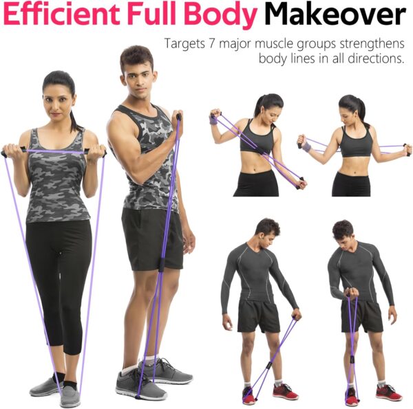 Figure 8 Fitness Resistance Bands with Handles - Exercise Tu...