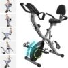 Foldable Exercise Bike Stationary Bikes for Home, 5 IN 1 Ind...
