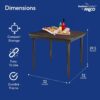 MECO Stakmore Classic Straight Edge Wood Folding Card Table,...