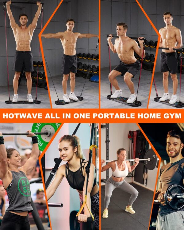 HOTWAVE Push Up Board Fitness, Portable Foldable 20 in 1 Pus...