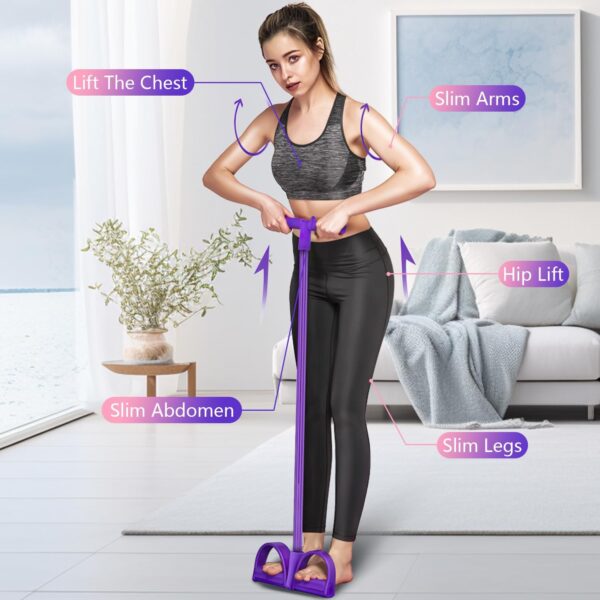 21 Fitness Resistance Bands-4 Tube Pedal Ankle Puller, 2025 ...
