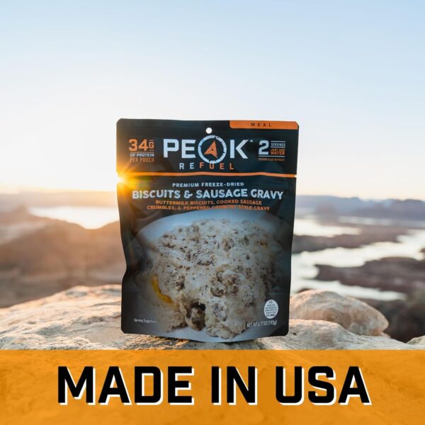 Peak Refuel Biscuits & Sausage Gravy | Freeze Dried Backpack...