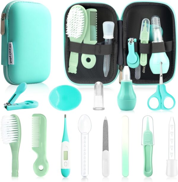 Baby Healthcare and Grooming Kit, 14 in 1 Baby Safety Set Ne...