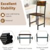 Giantex Dining Chairs Set of 4, Industrial Kitchen Chairs wi...