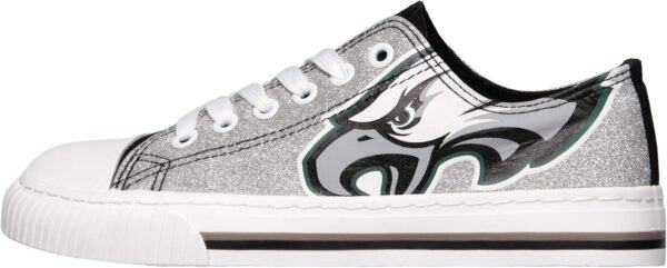 FOCO Women's NFL Team Logo Ladies Fashion Glitter Low Top Ca...
