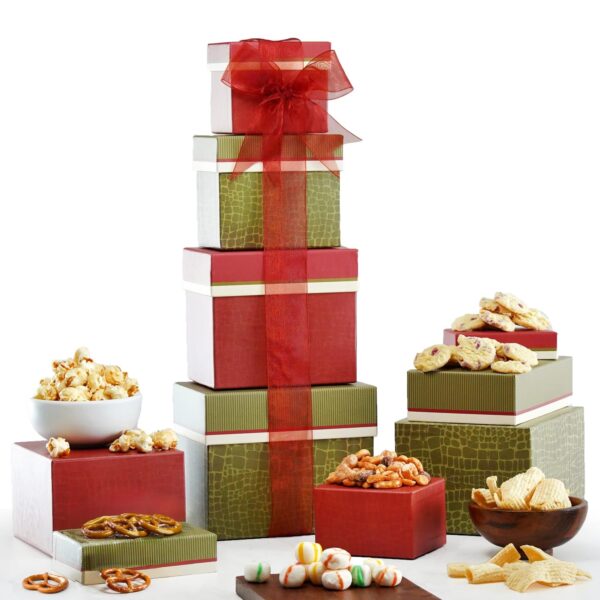 Broadway Basketeers 4 Box Gourmet Food | Tower Snacks | for ...