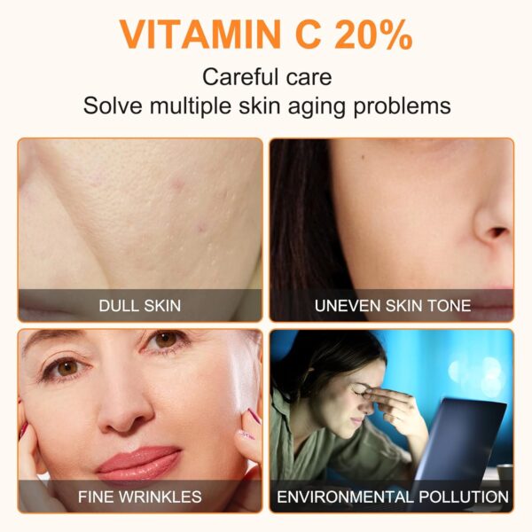 Premium 20% Vitamin C Serum For Face with Hyaluronic Acid, R...