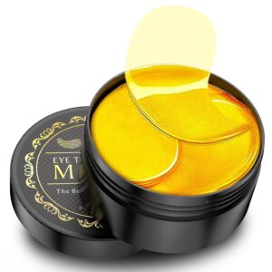 24K Gold Under Eye Patches - 60 Pack for Puffy Eyes, Dark Ci...
