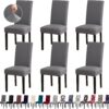 Chair Covers, Stretch Kitchen Dining Room Chair Covers Set o...
