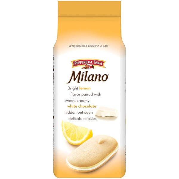 Pepperidge Farm Milano White Chocolate Lemon Flavored Cookie...