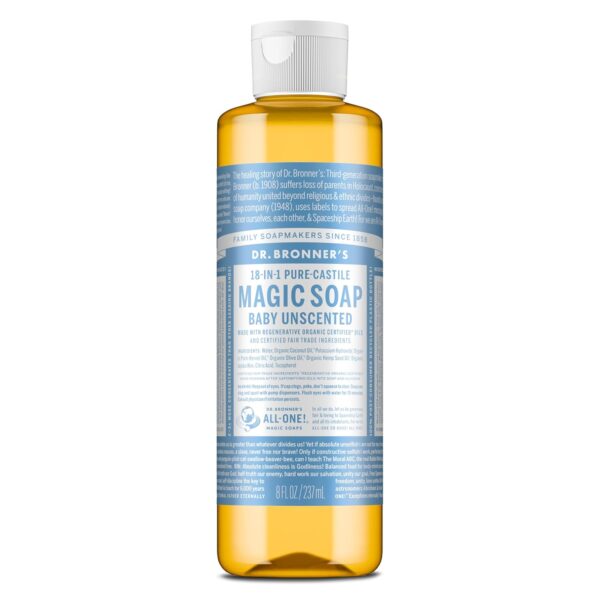 Dr. Bronner's Pure-Castile Magic Liquid Soap (Baby Unscented...
